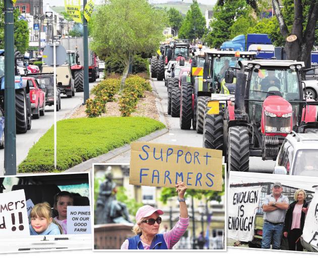 Hundreds took part in the ‘‘Mother of All Protests’’ in Gore yesterday as Main St was filled with...