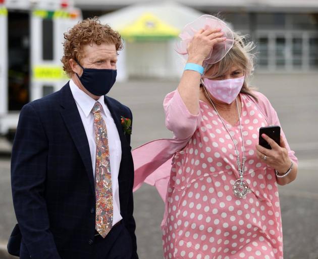 Addington Raceway chief executive Brian Thompson arrives at the event. Photo: George Heard