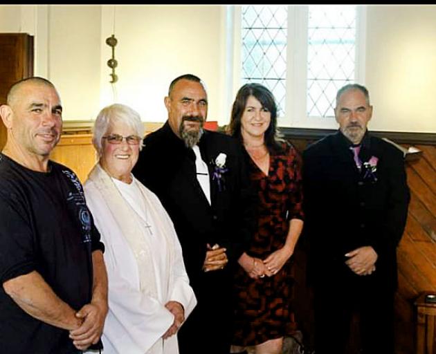 The brothers pictured here with their late mother, Lois Ranson, at a family wedding. Photo: Supplied