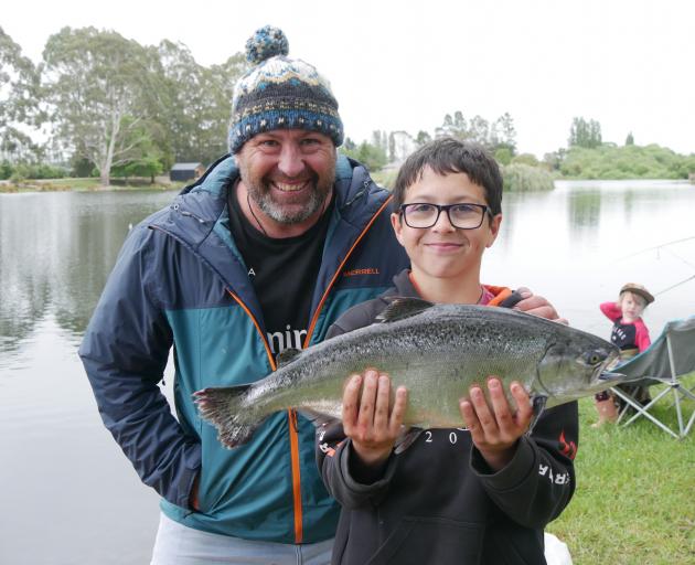 Charlie Rawson celebrates his 12th birthday with his father Mark. PHOTO: RUBY HEYWARD