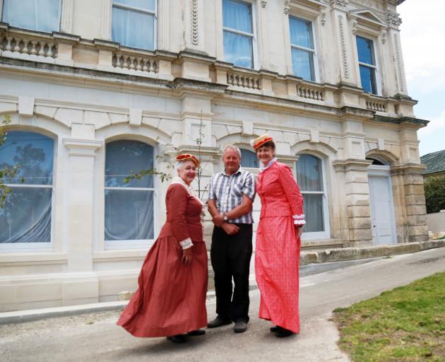 Junction Hotel owner Ian Murton hosts Sandra (left) and Diane Brough, of Invercargill, at the...