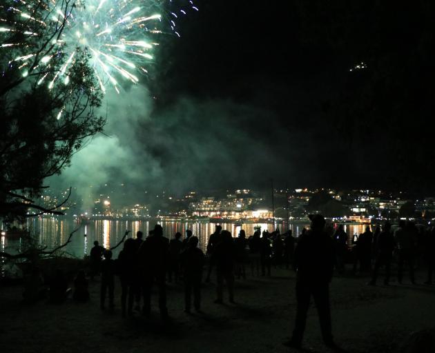 The new year begins with pyrotechnics in Queenstown. Photo: Paul Taylor