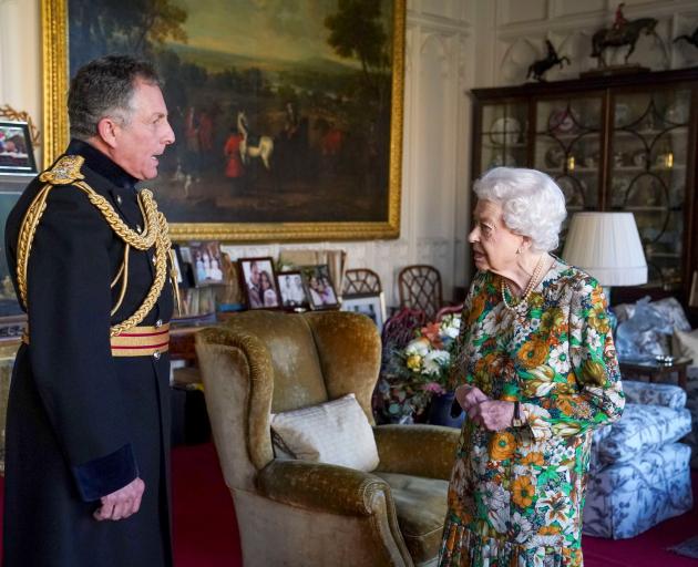 The Queen receives General Sir Nick Carter, Chief of the Defence Staff, during an audience at...