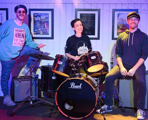 Members of the ‘‘Save Dunedin Live Music’’ group (from left) Person Will, Fairleigh Evelyn...