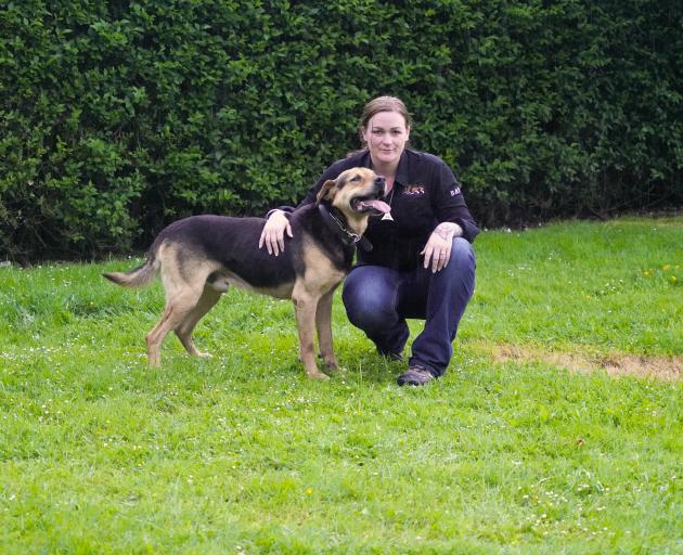 Black & Tan Young Guns co-organiser Kim Clark and dog Pound at the event launch in Northern...