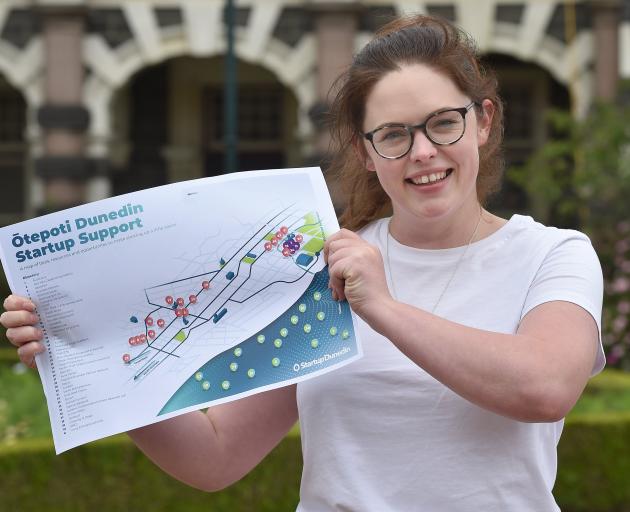 Startup Dunedin general manager Rachel Butler with the organisation’s plan to support local...