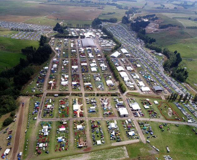 An aerial view of last year’s Southern Field Days event at Waimumu. PHOTO: STEPHEN JAQUIERY

