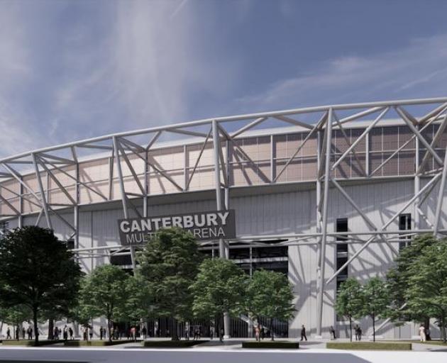 Preliminary design showing the West entry to the Canterbury Multi-Use Arena Photo: Supplied / Christchurch City Council
