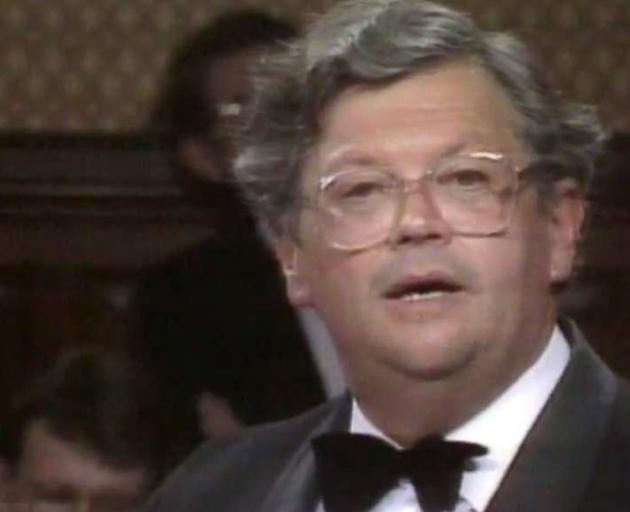 David Lange champions New Zealand's nuclear-free policy at the Oxford Union Debate, March 1, 1985...