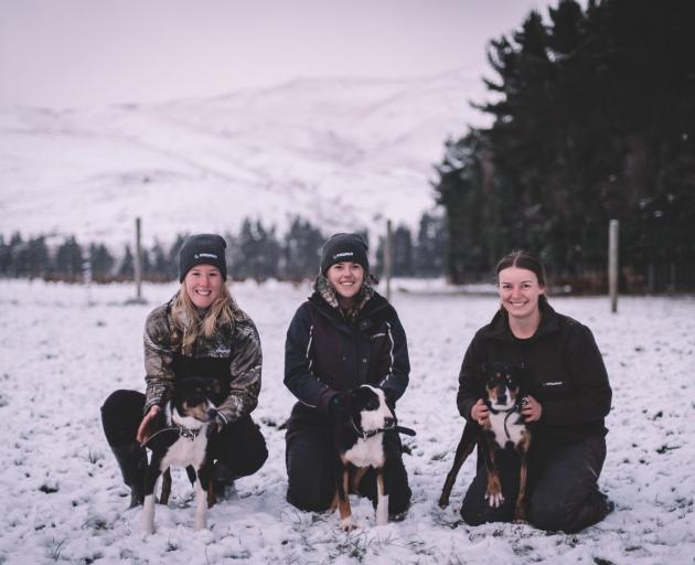 Fairlight Foundation interns (from left) Yvonne van Baarle, Ella Eades and Emma Foss with their...