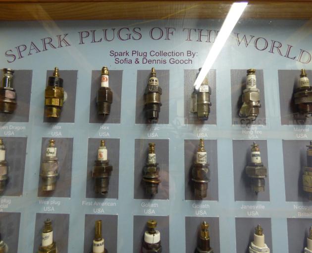 Dennis Gooch has more than 2500 spark plugs in his collection. Photo: George Lockyer
