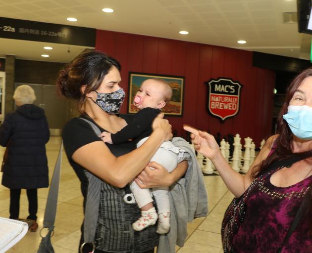Christine Wilson and her mother Jacqueline Griffiths were happy to bring baby Myar to...