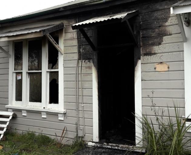 Firefighters were called to the house fire on King St, Sydenham, about 11pm on Tuesday. Photo:...