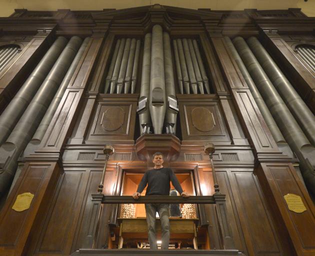 City organist David Burchell in front of the Dunedin Town Hall’s organ, Norma. PHOTOS: SUPPLIED,...