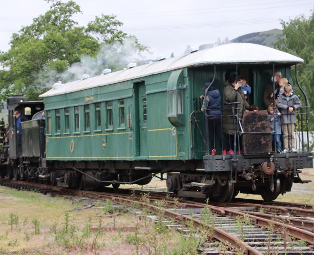 Once a month during summer, passengers can ride in a carriage at Mandeville pulled by a Rogers...