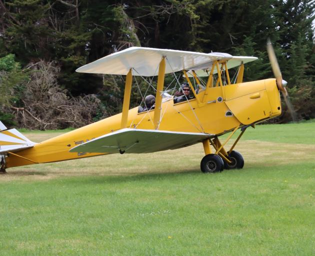 Croydon Aircraft Company pilot Ben Morrison takes a passenger for a ride in the company’s Tiger...