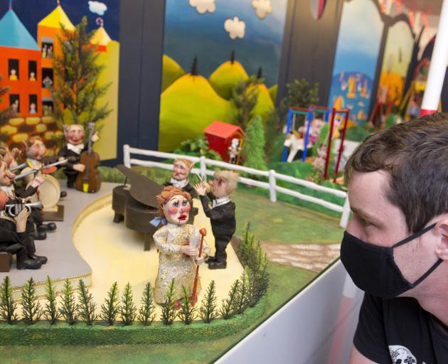 Toitu Otago Settlers Museum visitor programmes co-ordinator Chris Watts views one of the scenes...