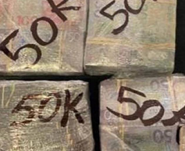 Cash seized by police. Photo: Supplied