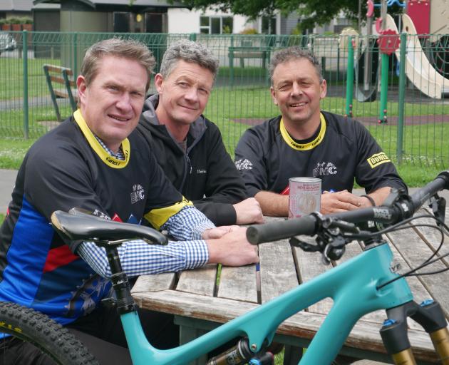 Outram BMC members (from left) president Aidan Bird, Chris Ford and Dean McAlwee organised a...