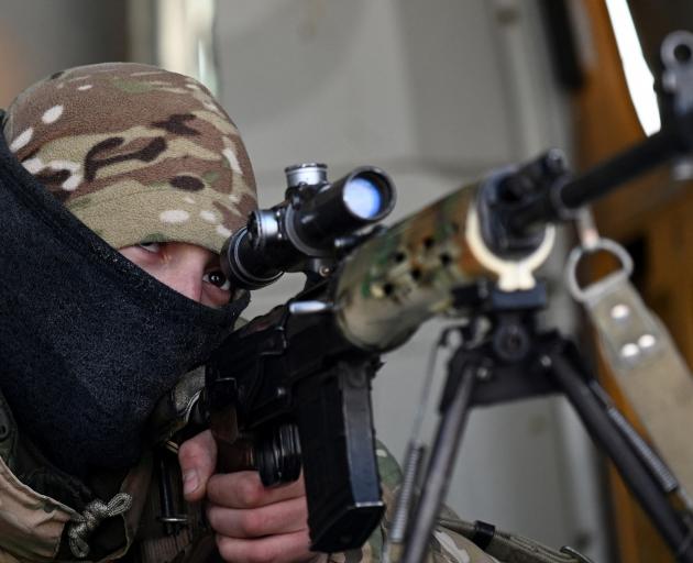 A Russian armed forces sniper takes part in military exercises in the Rostov region. Photo: Reuters