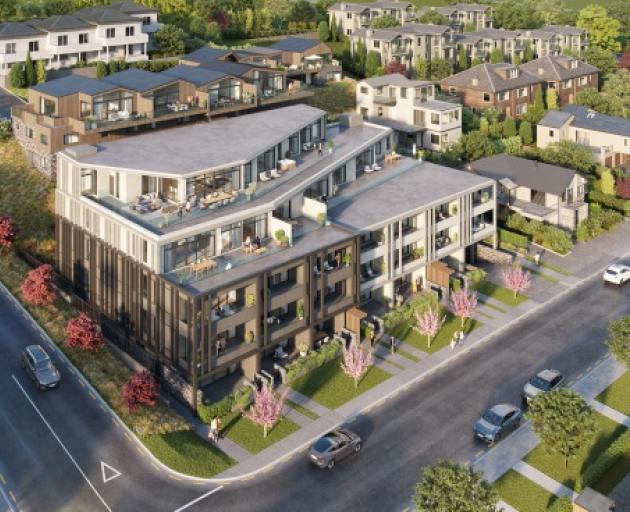 A planned apartment complex on the corner of York St and Hallenstein St. Image: Supplied 