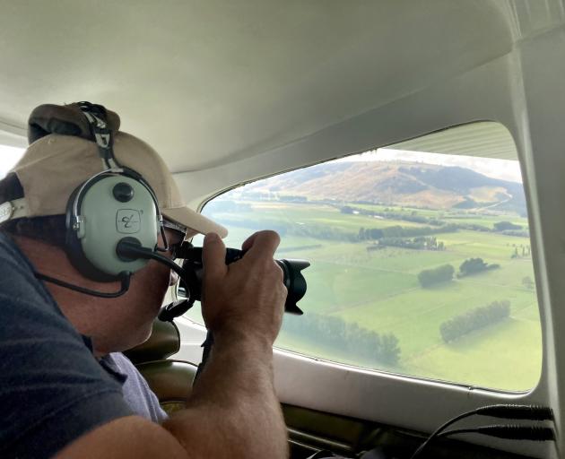 Monitoring paradise shelducks from the air is Otago Fish and Game chief executive officer Ian...