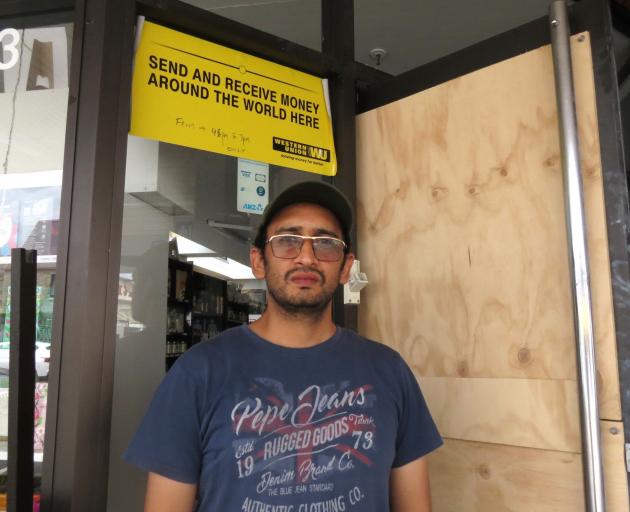 Thrive Alexandra owner Gagan Sharma outside his store, which was broken into on Saturday night...