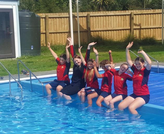 Carew Peel Forest School pupils appreciating the warm water of the school pool. PHOTO SUPPLIED