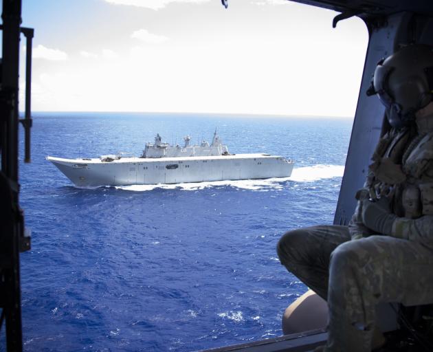 Australian Navy HMAS Adelaide. Photo: ADF via Getty Images