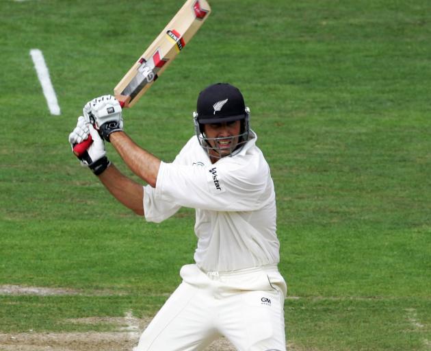 Long-serving Black Caps captain Stephen Fleming plays a cut shot during a test against England in...
