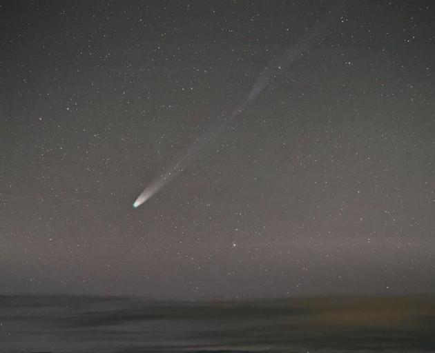 Ekant Veer photographed Comet Leonard on Boxing Day while set up at Lake Ellesmere. Photo: Ekant...
