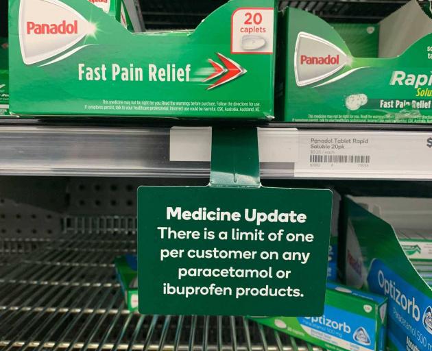 A Countdown put this sign up with the pain relief medications. Photo: Supplied