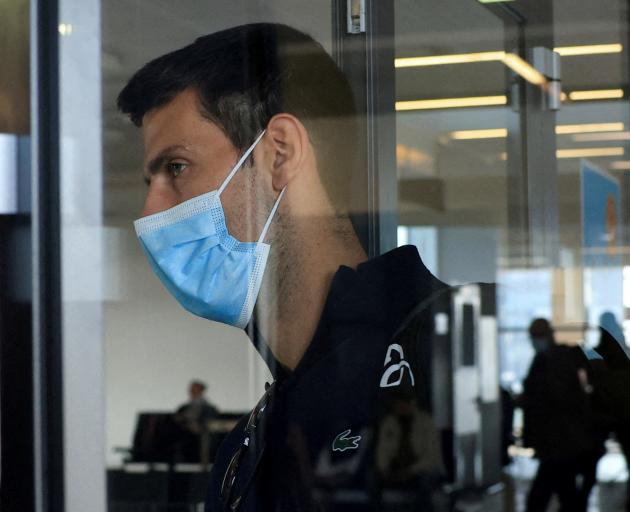 An unvaccinated Novak Djokovic arriving back in Belgrade this week after losing court bids to...