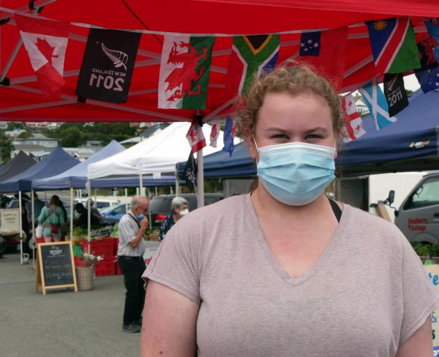 Oamaru Farmers’ Market volunteer Hannah Shellish (15) likes making a difference in the community....