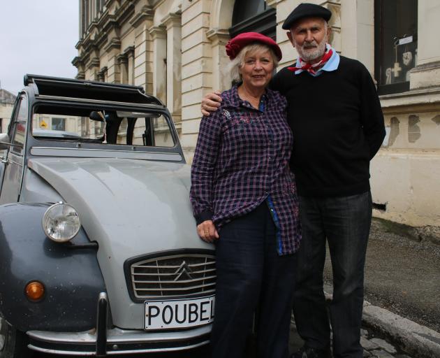 Poubel the Citreon 2CV with owners Christy and Ken Rolfe. PHOTOS: ASHLEY SMYTH