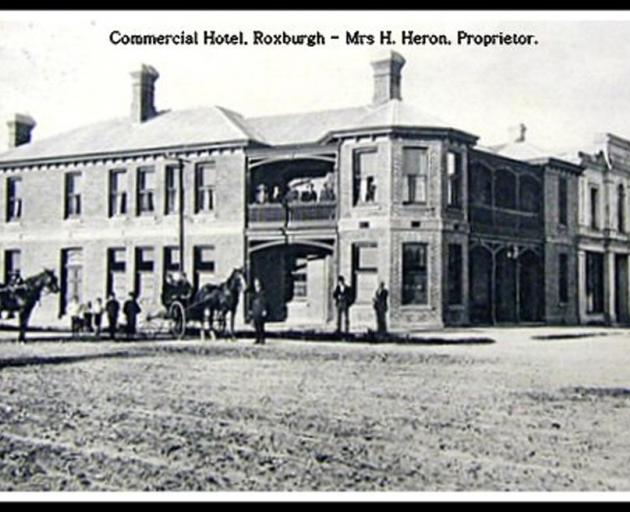 The Commercial Hotel when Harriet and Henry Heron owned it. In 1875 the Herons moved to Roxburgh...