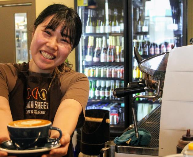 Invercargill barista Ayano Motodane will be busy this year preparing free coffees at Main St cafe...