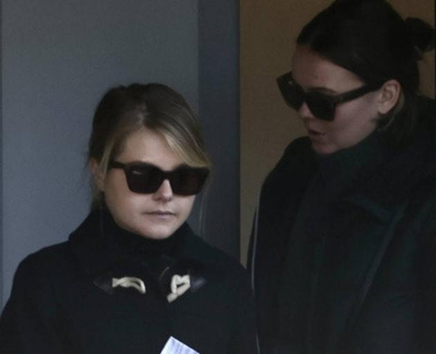Tully Robinson (left) leaving after an earlier court appearance in Queenstown. Photo: George Heard