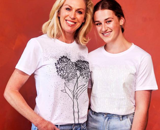 Wendy Petrie and her daughter Addison recently modelled for Tees for a Cure. Photo. Via NZ Herald...