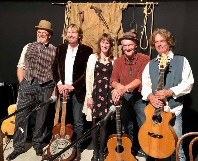 Chris Priestley (second from right) with Peter Eliott, Cameron Bennett, Sonia Wilson and Nigel...