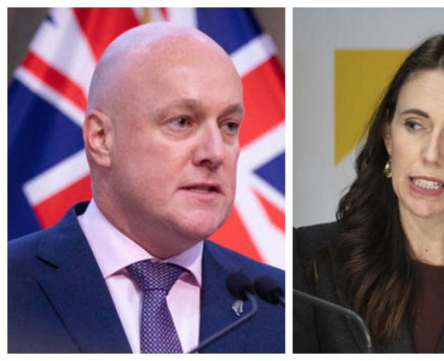 Christopher Luxon and Jacinda Ardern. Photo: RNZ