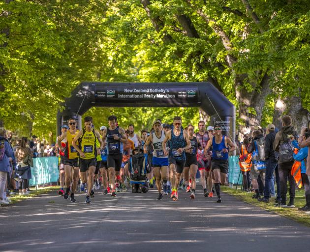 Runners at the start of last year's Queenstown Marathon. Photo: Ross Mackay