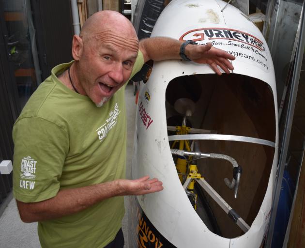 Steve Gurney with the cycling pod he had planned to use again for the Coast to Coast. PHOTO:...