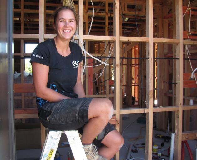 Back on the work site, Veronika Kreitner, of Wanaka, takes time to reflect on winning Young...