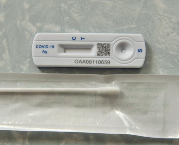 A rapid antigen or "rat" test handed out at the Te Kaika testing station in Victoria rd, PHOTO:...