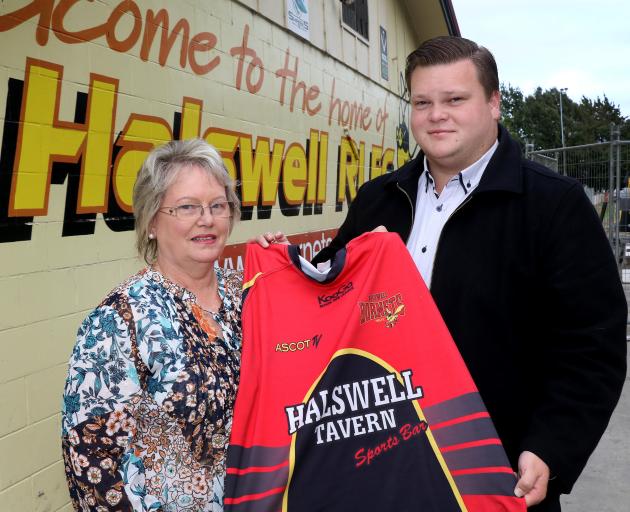 Halswell Hornets Rugby League Club secretary Michelle Harding and president Devon Harding with...