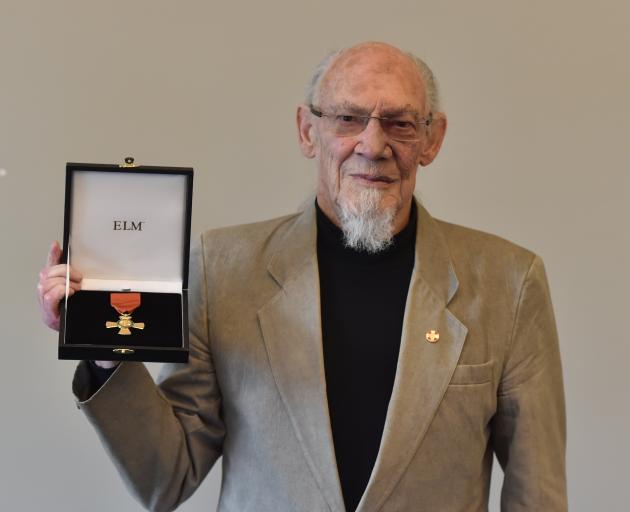 James Tomlin after being made an Officer of the New Zealand Order of Merit for services to art...