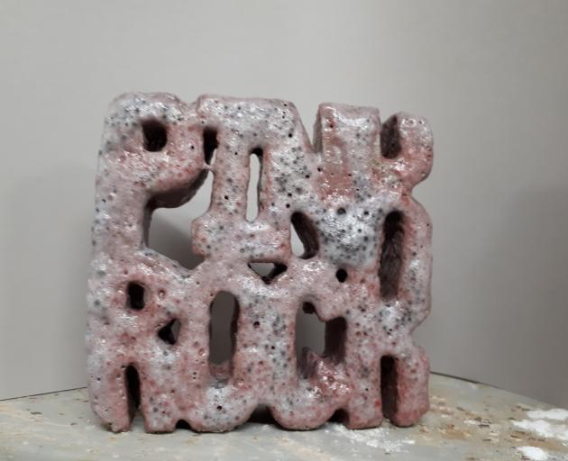 She also made ceramic word blocks and letterpress works. PHOTO: SUPPLIED