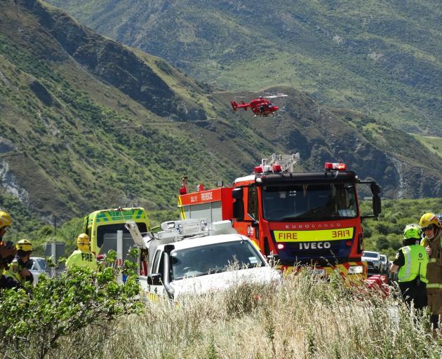 The scene of fatal head-on crash on State Highway6 by Nevis Bluff, last December. PHOTOS: GUY...