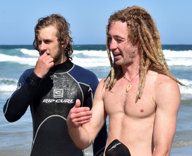 Dunedin students Sam McCullough (left) and Jack Von Engelbrechten saved two others dragged out to...